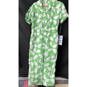 Diane Von Furstenberg x Target Jumpsuit Short Sleeve Green Leaves DVF XS 4/5 NWT